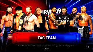 WWE Survivor Series WarGames 2022 The Brawling Brutes/McIntyre/Owens vs The Bloodline in WarGames