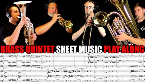 BRASS QUINTET "The First Noel" arr. Drew Fennell. Sheet Music Play Along!