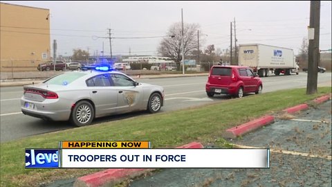 Ohio State Highway Patrol out in force