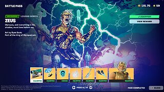 Fortnite | Battle Pass Reward | Page 9 | Zeus | Outfit Unlock | Preview Styles | C5S2.