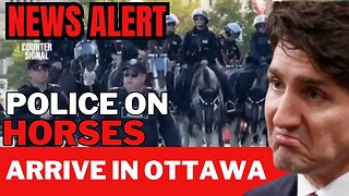 BREAKING: Police Horses BACK in Ottawa because of Protesters!