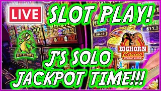 🔴 LIVE SLOT PLAY! J'S IS SOLO!!! BROKEN WRIST JACKPOTS FOR D! FUN AT BIGHORN CASINO!