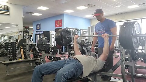 Crazy old man burn out 405lbs x 3 5 (( subscriber request video ))