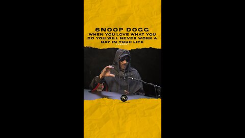 #snoopdogg When you love what you do you will never work a day in your life. 🎥 @tonygonzalez88