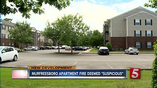 Fire at Murfreesboro Apartment Complex Deemed Suspicious