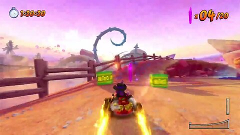 Desert Storm Crystal Challenge Gameplay - Crash Team Racing Nitro-Fueled (Nintendo Switch)