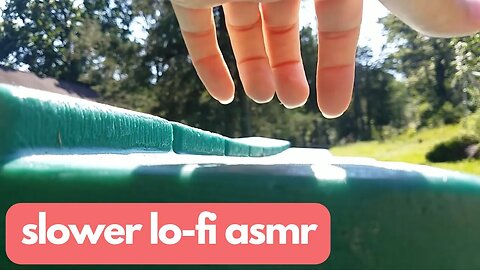 Slower Outdoor ASMR Toy House Scratching ft. Build Up Tapping On A Cat & Tree Touching