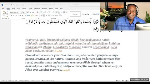 The Meaning of MAN in the Bible and the Qur'an, Pt 2