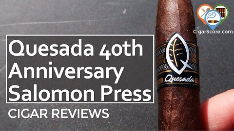 The WEIRD Shaped QUESADA 40th Anniversary Salomon Press - CIGAR REVIEWS by CigarScore