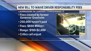 New bill would waive Michigan driver responsibility fees