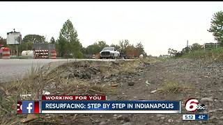 There are certain criteria that are used to determine which roads will get resurfaced in Indianapolis