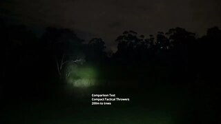 Compact tactical thrower battle! 200m beamshots in a field