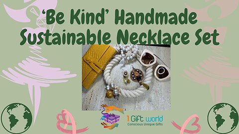 Being Kind’ Handmade Sustainable Necklace Set, Vital 85% Recycling #shorts