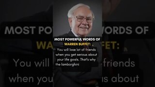 Most Powerful Words Of Warren Buffett || #motivation #inspiration #shorts #finance