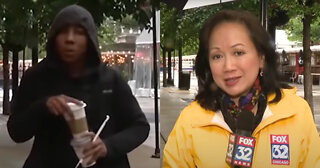 Man Points Gun at Chicago Fox Reporter Live on Camera