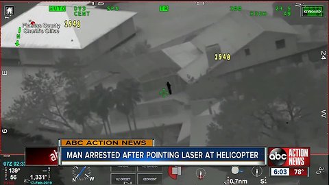 Clearwater man faces felony charge after pointing laser at airborne sheriff's helicopter
