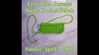 Reverse Single Crochet Stitch a.k.a the Crab Stitch