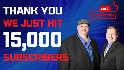 WE JUST HIT 15,000 SUBSCRIBERS! THANK YOU...