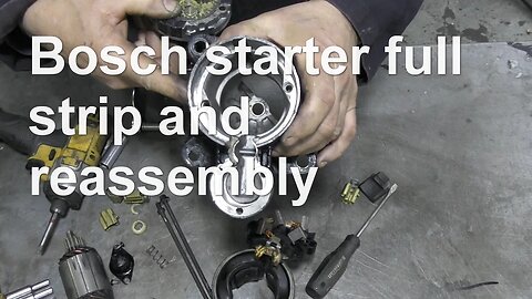 The simplest Bosch starter full strip and reassembly