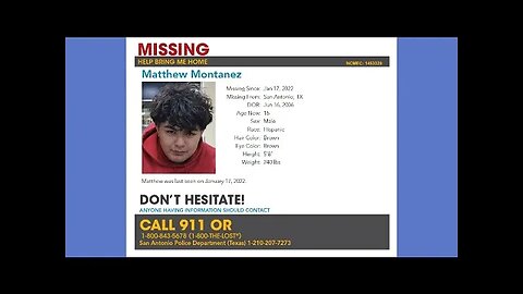 #Missing #Anniversary | Matthew Montanez | 01/17/22