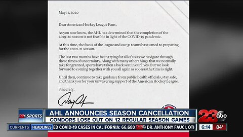 AHL officially cancels the 2019-20 season