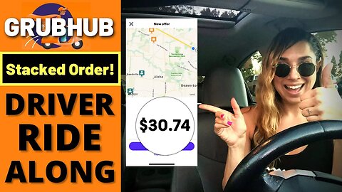 GrubHub Driver Ride Along Food Delivery | Picking Up A $30 Stacked Order | Part 2