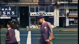 [1940] Los angeles South Spring street California - improved and colorized by AI Technology 4k 60fps