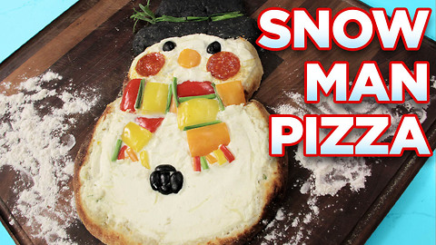 Frosty SNOWMAN PIZZA with Veggie Scarf! | WIP?