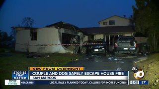 Couple, dog escape San Marcos house fire