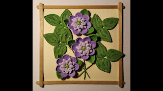 How to make japanese flower hepatica with quilling