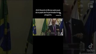 AULA! Alexandre de Moraes explica quais são os papéis das Forças Armadas fora de uma guerra