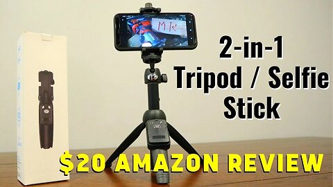 $20 Amazon Review - 3 in 1 Tripod / Selfie Stick that extends 40" & bluetooth remote. iPhone Android