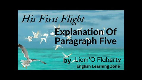 His first flight || fifth paragraph explanation || story || prose || ist year Command English