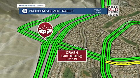 Traffic alert | Crash on 215/Lake Mead