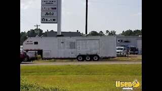 2000 - 8' x 38' Kitchen Concession Trailer with Bathroom and Living Quarters for Sale in Louisiana