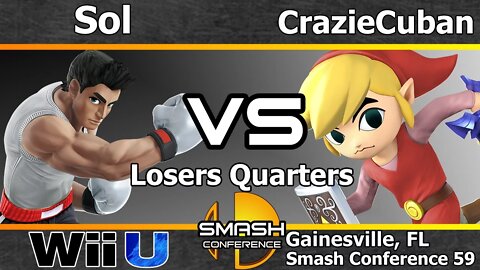 Noble|Sol (Little Mac) vs. CrazieCuban (Toon Link) - Losers Quarters - SC59