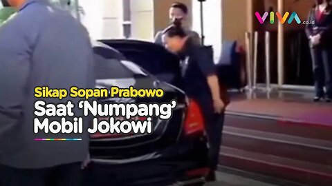 Gelagat Prabowo Saat 'Numpang' di Mobil RI 1 Banjir Pujian