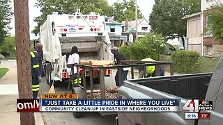 Community clean up in Eastside neighborhood