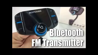 Bluetooth FM Transmitter for Music and Handsfree Calling by Bopower ABOX Review