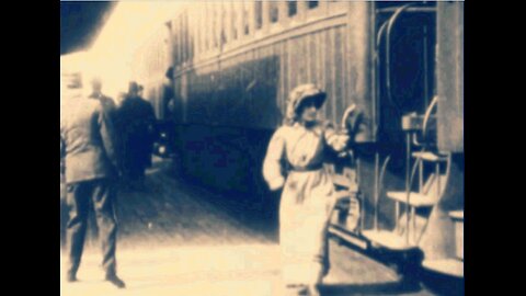 WHAT HAPPENED TO MARY - Episode 11 - A Race to New York (1912). Sepia toned.