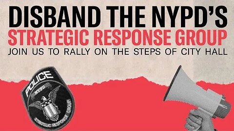 #disbandSRG Disband NYPD SRG Disband NYPD Strategic Response Unit 1/23 @NYCLU