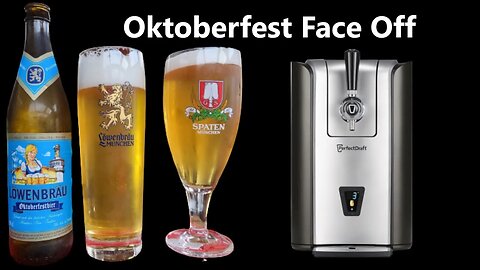 LowenBrau 6.1% ABV Spaten 5.9% ABV Oktoberfest Face off Philips Perfectdraft Pro.