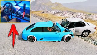 Insane Crashes In Beamng Drive With G29 Steering Wheel
