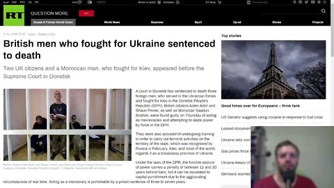 Two UK citizens and a Moroccan man captured by Russian and DPR forces have been sentenced to death