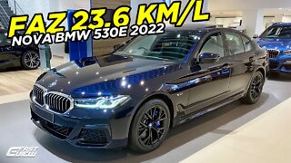 NOVA BMW 530e M SPORT 2.0 HÍBRIDA 2022 TEM CONSUMO INCRÍVEL E FAZ 0-100 KM/H EM 5,9 SEGUNDOS!