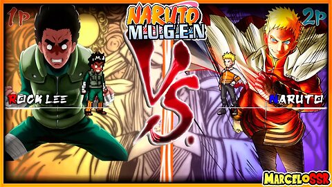 Rock Lee 8 Portões & Ino Vs. Naruto Hokage & Otsutsuki Kaguya - Naruto M.U.G.E.N