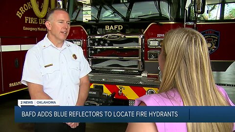 Broken Arrow adds blue curb reflectors to help fire crews