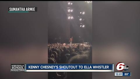 Kenny Chesney honors Ella Whistler at Noblesville concert