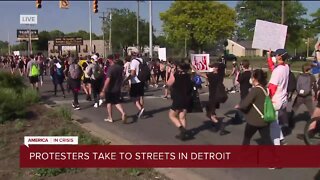 Protesters take to the streets in Detroit for another day