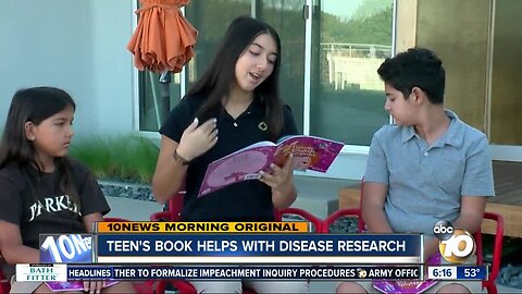 Teen writes children's book to help cancer research for twin brother's disease